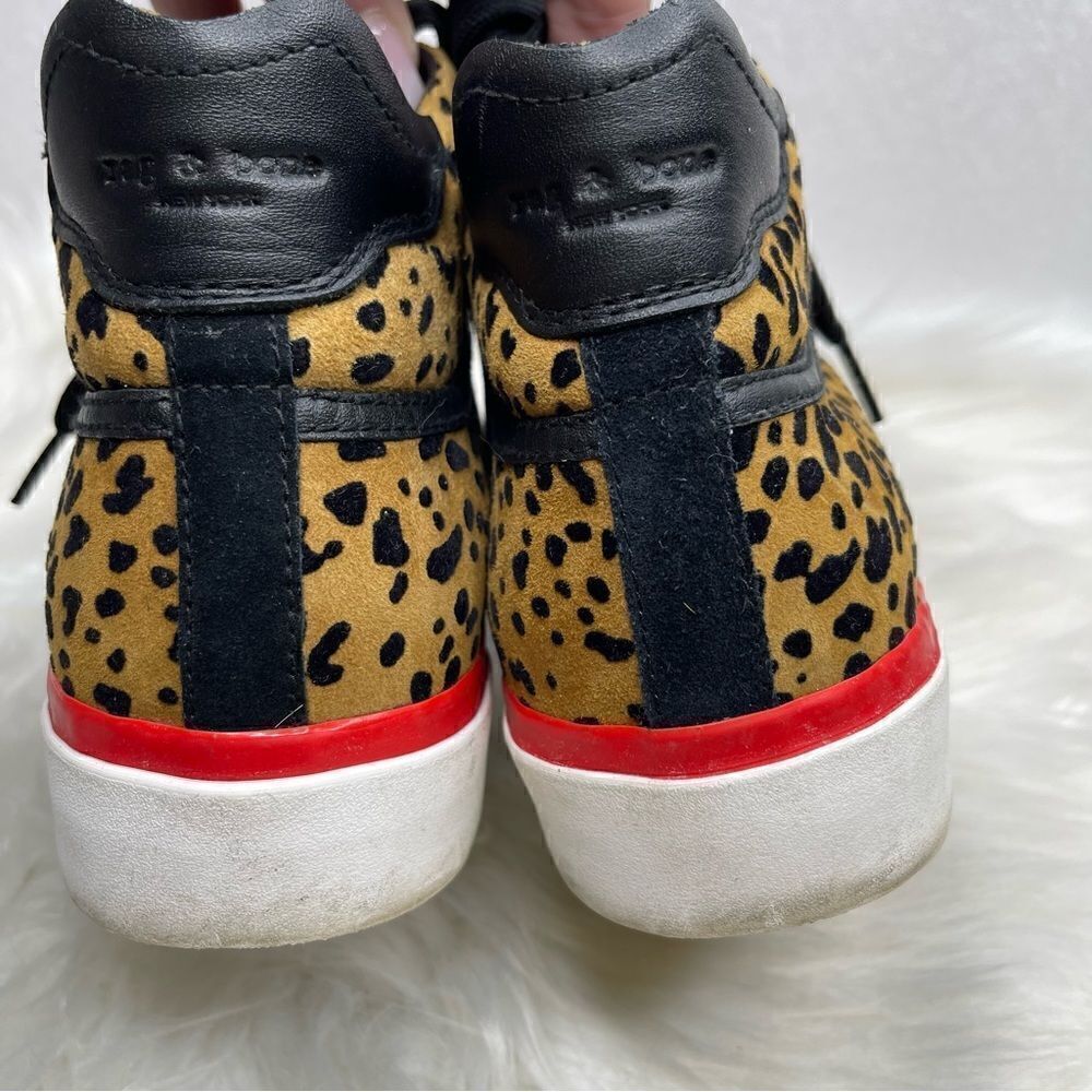 Rag & Bone Army High Top Tan Cheetah Suede Sneake… - image 7
